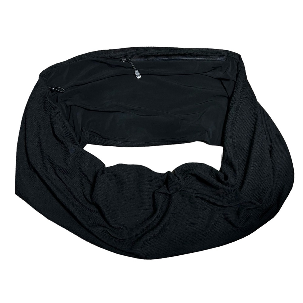 Sholdit Convertible Infinity Scarf With Pockets Black One Size